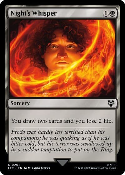 Nights Whisper Commander: The Lord of the Rings: Tales of Middle-earth Magic card