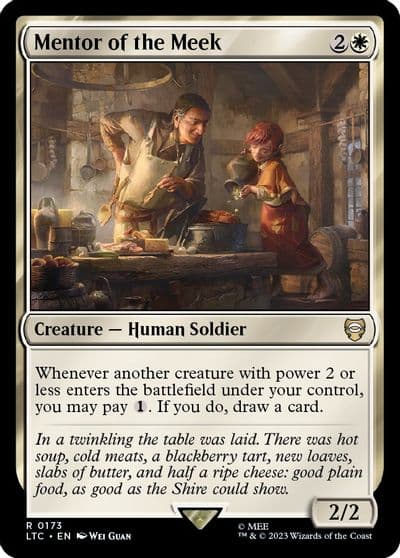Mentor of the Meek Commander: The Lord of the Rings: Tales of Middle-earth Magic card