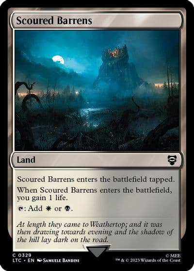 Scoured Barrens Commander: The Lord of the Rings: Tales of Middle-earth Magic card