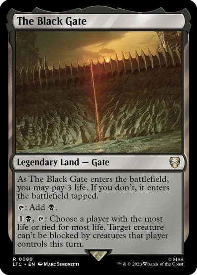 The Black Gate Commander: The Lord of the Rings: Tales of Middle-earth Magic card