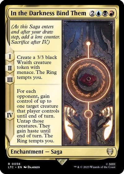 In the Darkness Bind Them Commander: The Lord of the Rings: Tales of Middle-earth Magic card