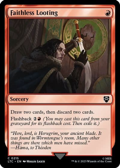 Faithless Looting Commander: The Lord of the Rings: Tales of Middle-earth Magic card