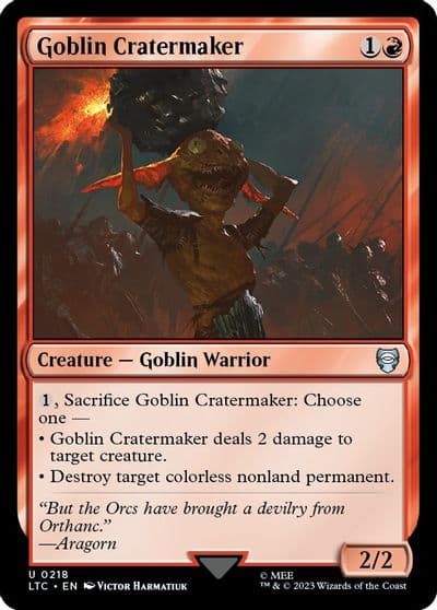 Goblin Cratermaker Commander: The Lord of the Rings: Tales of Middle-earth Magic card