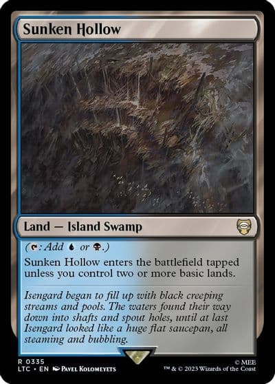Sunken Hollow Commander: The Lord of the Rings: Tales of Middle-earth Magic card