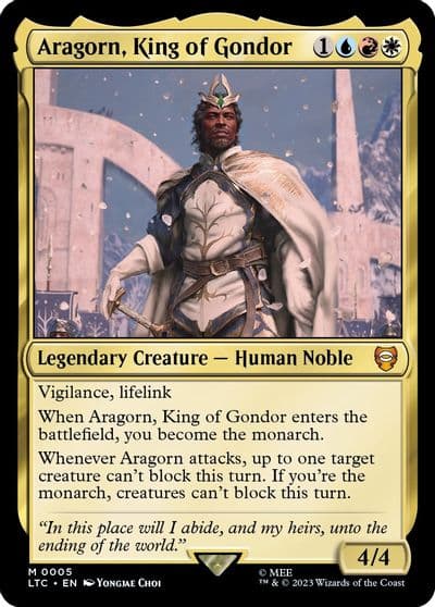 Aragorn King of Gondor Commander: The Lord of the Rings: Tales of Middle-earth Magic card
