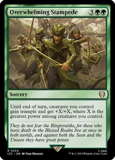 Overwhelming Stampede Commander: The Lord of the Rings: Tales of Middle-earth Magic card