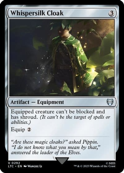 Whispersilk Cloak Commander: The Lord of the Rings: Tales of Middle-earth Magic card