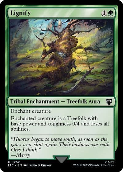 Lignify Commander: The Lord of the Rings: Tales of Middle-earth Magic card
