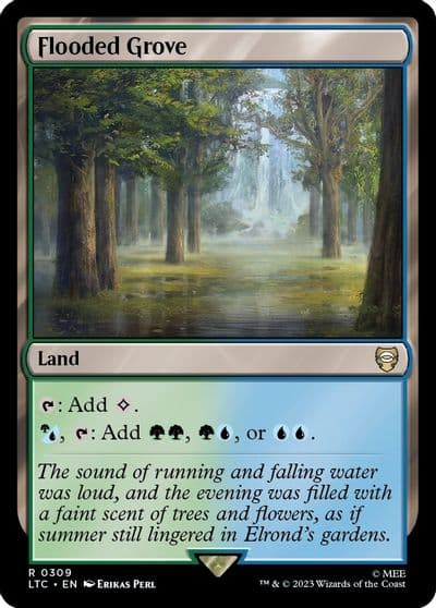 Flooded Grove Commander: The Lord of the Rings: Tales of Middle-earth Magic card