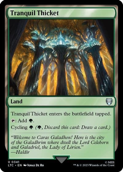 Tranquil Thicket Commander: The Lord of the Rings: Tales of Middle-earth Magic card