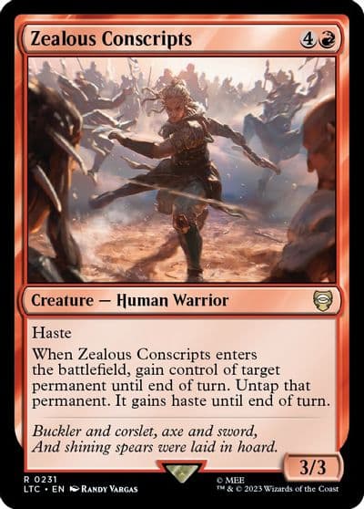 Zealous Conscripts Commander: The Lord of the Rings: Tales of Middle-earth Magic card
