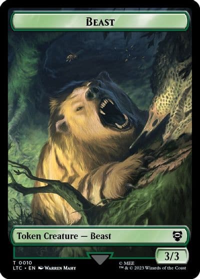 Beast Treefolk Double Sided Token Commander: The Lord of the Rings: Tales of Middle-earth Magic card