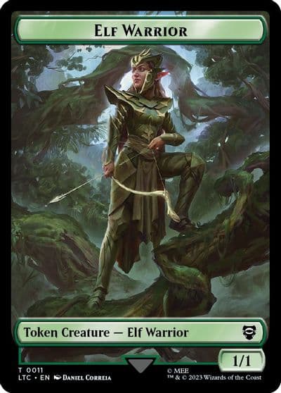 Elf Warrior Insect Double Sided Token Commander: The Lord of the Rings: Tales of Middle-earth Magic card
