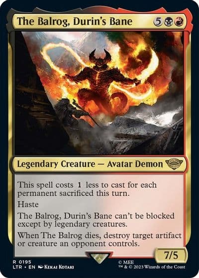 The Balrog Durins Bane Universes Beyond: The Lord of the Rings: Tales of Middle-earth Magic card