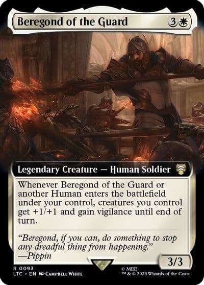 Beregond of the Guard Extended Art Commander: The Lord of the Rings: Tales of Middle-earth Magic card