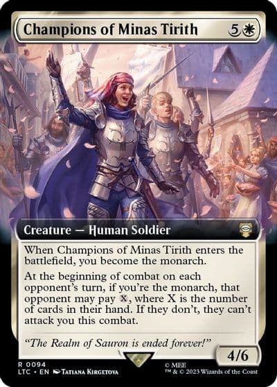 Champions of Minas Tirith Extended Art Commander: The Lord of the Rings: Tales of Middle-earth Magic card