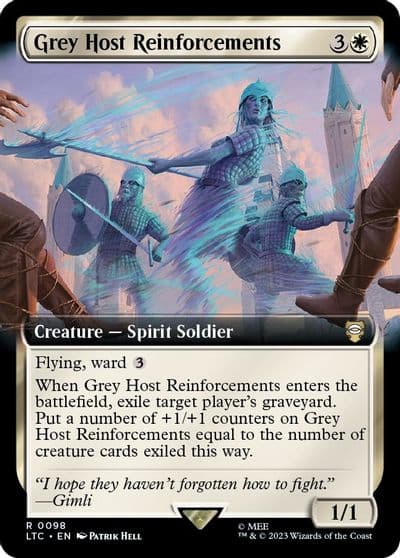 Grey Host Reinforcements Extended Art Commander: The Lord of the Rings: Tales of Middle-earth Magic card