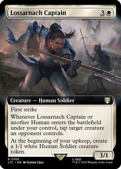 Lossarnach Captain Extended Art Commander: The Lord of the Rings: Tales of Middle-earth Magic card