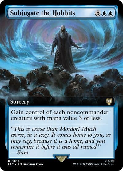 Subjugate the Hobbits Extended Art Commander: The Lord of the Rings: Tales of Middle-earth Magic card
