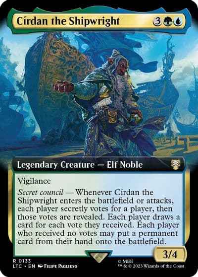 Cirdan the Shipwright Extended Art Commander: The Lord of the Rings: Tales of Middle-earth Magic card