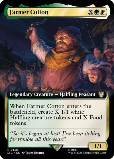 Farmer Cotton Extended Art Commander: The Lord of the Rings: Tales of Middle-earth Magic card