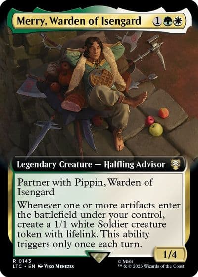 Merry Warden of Isengard Extended Art Commander: The Lord of the Rings: Tales of Middle-earth Magic card