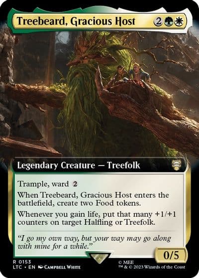 Treebeard Gracious Host Extended Art Commander: The Lord of the Rings: Tales of Middle-earth Magic card