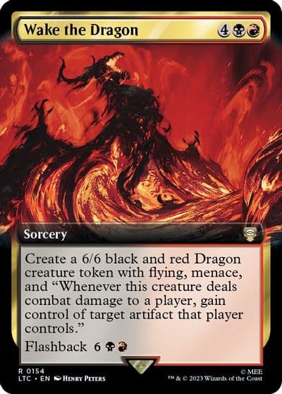 Wake the Dragon Extended Art Commander: The Lord of the Rings: Tales of Middle-earth Magic card