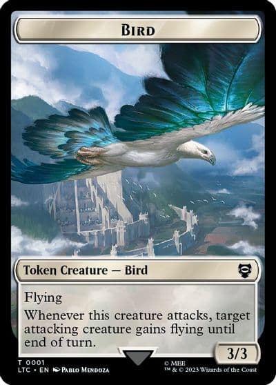 Bird 0001 Food 0010 Double Sided Token Commander: The Lord of the Rings: Tales of Middle-earth Magic card