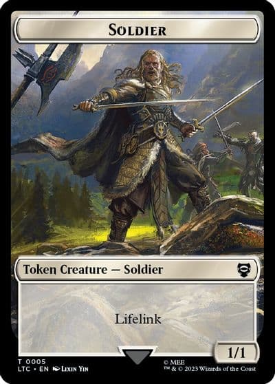 Soldier Food 0010 Double Sided Token Commander: The Lord of the Rings: Tales of Middle-earth Magic card