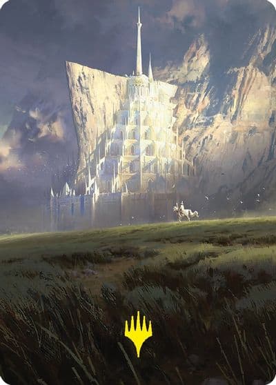 Minas Tirith Art Card Gold Stamped Signature Art Series: Universes Beyond: The Lord of the Rings: Tales of Middle-earth Magic card