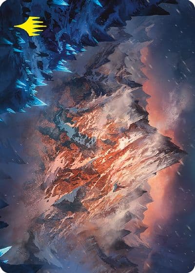 Mountain Art Card Gold Stamped Signature Art Series: Universes Beyond: The Lord of the Rings: Tales of Middle-earth Magic card
