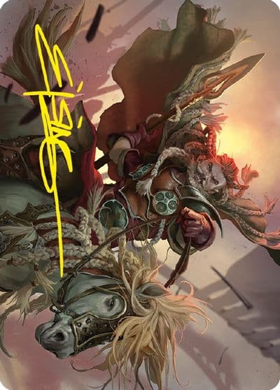 Eomer of the Riddermark Art Card Gold Stamped Signature Art Series: Universes Beyond: The Lord of the Rings: Tales of Middle-earth Magic card