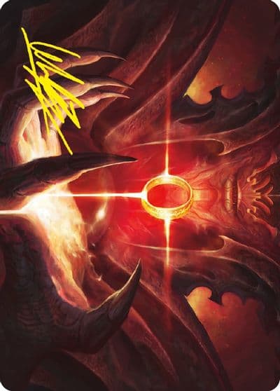 Sol Ring Art Card Gold Stamped Signature Art Series: Universes Beyond: The Lord of the Rings: Tales of Middle-earth Magic card