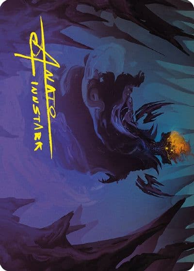 Sauron the Necromancer Art Card Gold Stamped Signature Art Series: Universes Beyond: The Lord of the Rings: Tales of Middle-earth Magic card