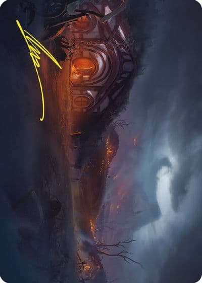 Field of Ruin Art Card Gold Stamped Signature Art Series: Universes Beyond: The Lord of the Rings: Tales of Middle-earth Magic card