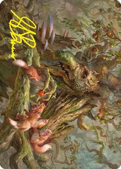 Generous Ent Art Card Gold Stamped Signature Art Series: Universes Beyond: The Lord of the Rings: Tales of Middle-earth Magic card