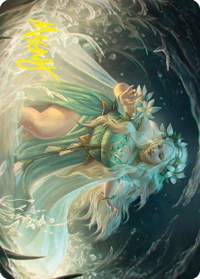 Goldberry River Daughter Art Card Gold Stamped Signature Art Series: Universes Beyond: The Lord of the Rings: Tales of Middle-earth Magic card