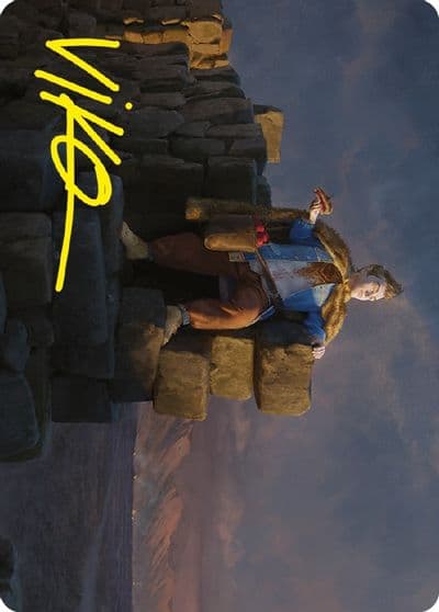 Pippin Warden of Isengard Art Card Gold Stamped Signature Art Series: Universes Beyond: The Lord of the Rings: Tales of Middle-earth Magic card