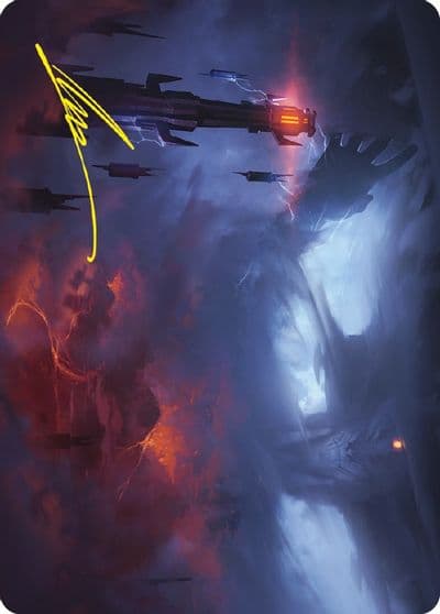 Shadow of the Enemy Art Card Gold Stamped Signature Art Series: Universes Beyond: The Lord of the Rings: Tales of Middle-earth Magic card