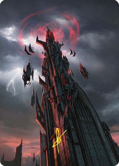 Barad dur Art Card Gold Stamped Signature Art Series: Universes Beyond: The Lord of the Rings: Tales of Middle-earth Magic card