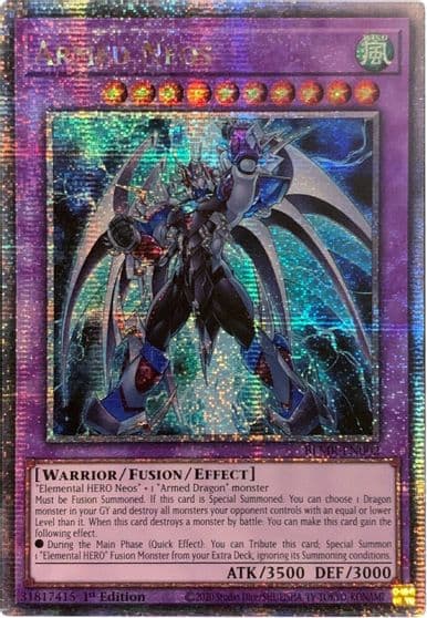 Armed Neos Quarter Century Secret Rare Battles of Legend: Monstrous Revenge Yu-Gi-Oh! card