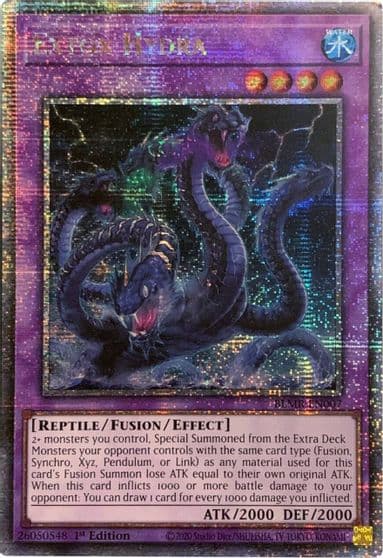 Extox Hydra Quarter Century Secret Rare Battles of Legend: Monstrous Revenge Yu-Gi-Oh! card