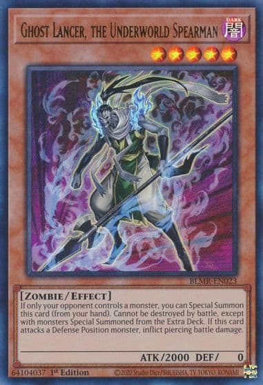Ghost Lancer the Underworld Spearman Battles of Legend: Monstrous Revenge Yu-Gi-Oh! card