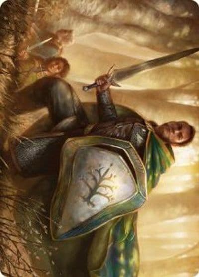 Boromir Warden of the Tower Art Card Art Series: Universes Beyond: The Lord of the Rings: Tales of Middle-earth Magic card