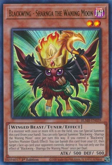 Blackwing Sharnga the Waning Moon Battles of Legend: Monstrous Revenge Yu-Gi-Oh! card