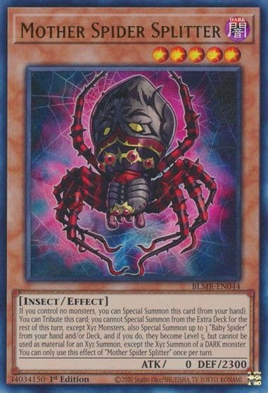 Mother Spider Splitter Battles of Legend: Monstrous Revenge Yu-Gi-Oh! card