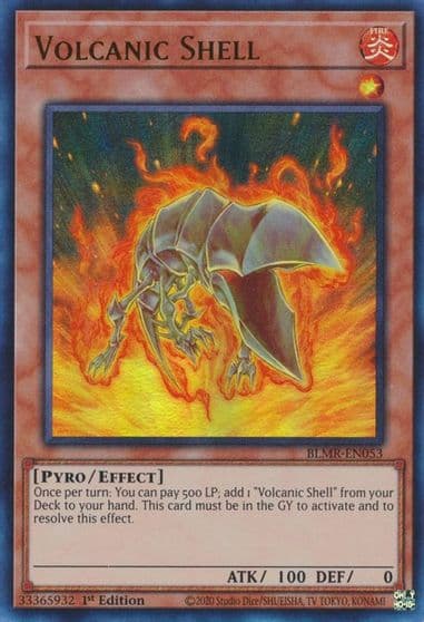 Volcanic Shell Battles of Legend: Monstrous Revenge Yu-Gi-Oh! card