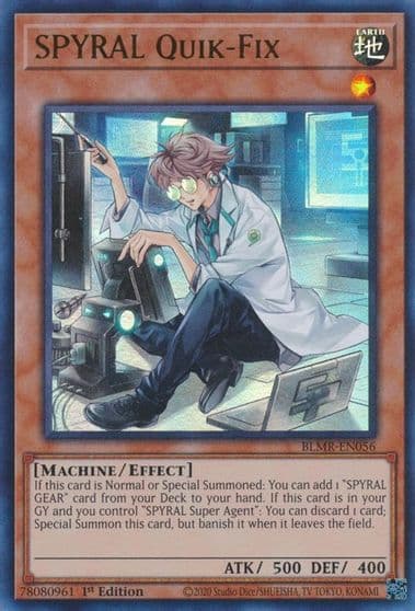 SPYRAL Quik Fix Battles of Legend: Monstrous Revenge Yu-Gi-Oh! card