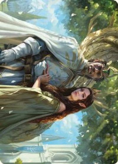 Aragorn and Arwen Wed Art Card Art Series: Universes Beyond: The Lord of the Rings: Tales of Middle-earth Magic card